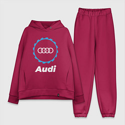 Женский костюм оверсайз Audi в стиле Top Gear, цвет: маджента