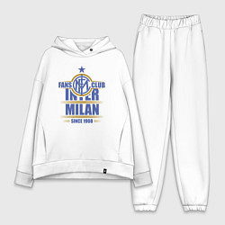 Женский костюм оверсайз Inter Milan fans club, цвет: белый