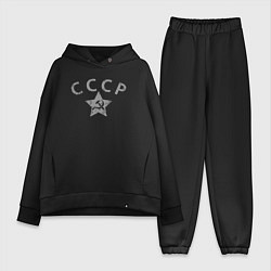 Женский костюм оверсайз СССР grey, цвет: черный