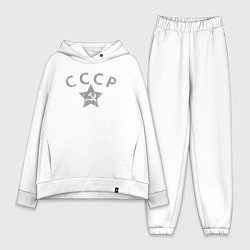 Женский костюм оверсайз СССР grey, цвет: белый