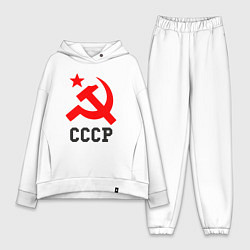 Женский костюм оверсайз СССР стиль, цвет: белый