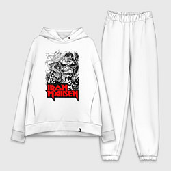 Женский костюм оверсайз Iron Maiden eyes, цвет: белый