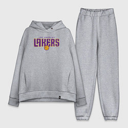 Женский костюм оверсайз Team Lakers, цвет: меланж