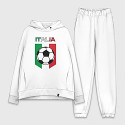 Женский костюм оверсайз Футбол Италии, цвет: белый