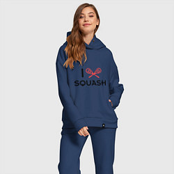 Женский костюм оверсайз I Love Squash, цвет: тёмно-синий — фото 2