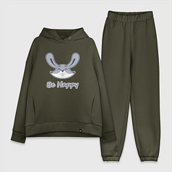 Женский костюм оверсайз Кролик be happy, цвет: хаки