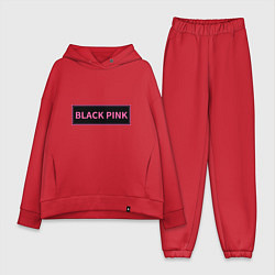 Женский костюм оверсайз Логотип Блек Пинк, цвет: красный