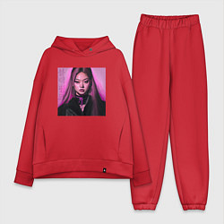 Женский костюм оверсайз Blackpink Jennie аниме рисунок