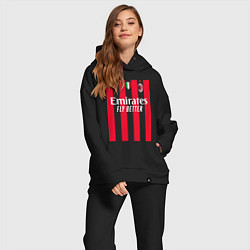 Женский костюм оверсайз ФК Милан форма 2223 домашняя, цвет: черный — фото 2