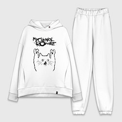Женский костюм оверсайз My Chemical Romance - rock cat, цвет: белый