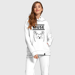 Женский костюм оверсайз Muse - rock cat, цвет: белый — фото 2