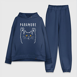 Женский костюм оверсайз Paramore rock cat, цвет: тёмно-синий