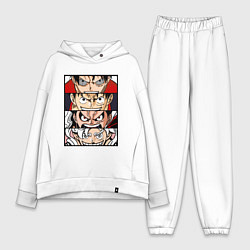 Женский костюм оверсайз Луффи пятый гир - One Piece, цвет: белый