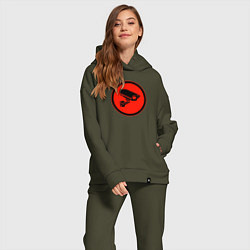 Женский костюм оверсайз Skibidi toilet Камера, цвет: хаки — фото 2