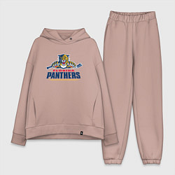 Женский костюм оверсайз Florida panthers - hockey team, цвет: пыльно-розовый
