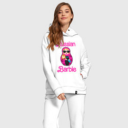 Женский костюм оверсайз Барби русская, цвет: белый — фото 2