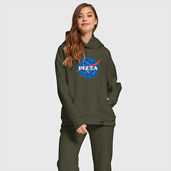 Женский костюм оверсайз Pizza x NASA, цвет: хаки — фото 2