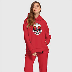 Женский костюм оверсайз Черепок, цвет: красный — фото 2