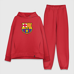 Женский костюм оверсайз Barcelona fc sport, цвет: красный