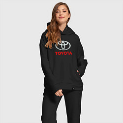 Женский костюм оверсайз Toyota sport auto brend, цвет: черный — фото 2