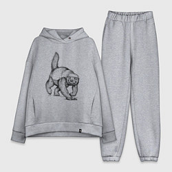 Женский костюм оверсайз Медоед на бегу