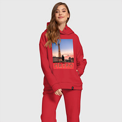 Женский костюм оверсайз Moмo - Париж, цвет: красный — фото 2