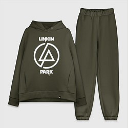 Женский костюм оверсайз Linkin Park logo, цвет: хаки