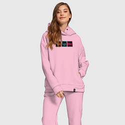 Женский костюм оверсайз Дизайнер - помогите мне, цвет: светло-розовый — фото 2