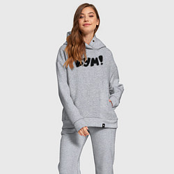 Женский костюм оверсайз Бум, цвет: меланж — фото 2