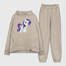 Женский костюм оверсайз Рарити из My Little Pony в кино, цвет: миндальный