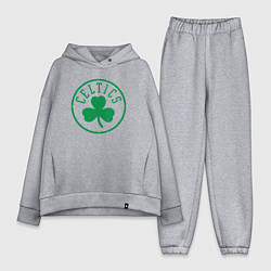 Женский костюм оверсайз Boston Celtics clover, цвет: меланж