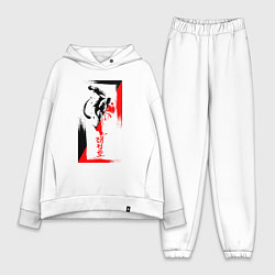 Женский костюм оверсайз Боевые искуства black and red