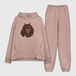Женский костюм оверсайз Детеныш Медвесыча, цвет: пыльно-розовый