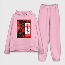 Женский костюм оверсайз Взгляд Чосо - Магическая битва, цвет: светло-розовый