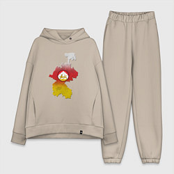 Женский костюм оверсайз Осетия и герб