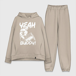 Женский костюм оверсайз Ронни Коулман, цвет: миндальный