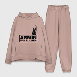 Женский костюм оверсайз Armin van buuren, цвет: пыльно-розовый