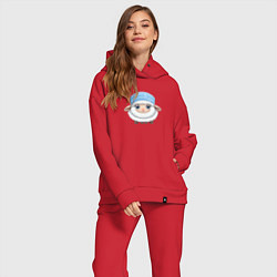 Женский костюм оверсайз Маленькая овечка, цвет: красный — фото 2