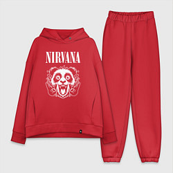 Женский костюм оверсайз Nirvana rock panda