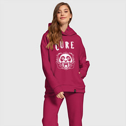 Женский костюм оверсайз The Cure rock panda, цвет: маджента — фото 2