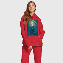 Женский костюм оверсайз Хаку Тихиро Огино, цвет: красный — фото 2