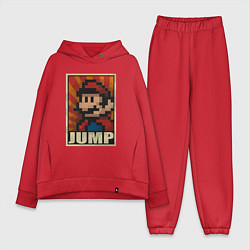 Женский костюм оверсайз Jump Mario, цвет: красный