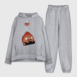 Женский костюм оверсайз Кальцифер сердце