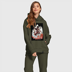 Женский костюм оверсайз Assassins creed poster, цвет: хаки — фото 2