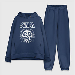 Женский костюм оверсайз Sum41 rock panda, цвет: тёмно-синий