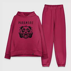 Женский костюм оверсайз Paramore - rock panda, цвет: маджента