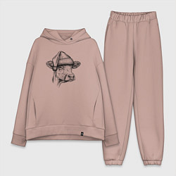 Женский костюм оверсайз Новогодняя Буренка