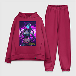 Женский костюм оверсайз League of Legends Akali Kda, цвет: маджента