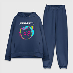 Женский костюм оверсайз Megadeth rock star cat, цвет: тёмно-синий