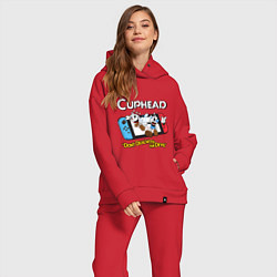 Женский костюм оверсайз Switch cuphead, цвет: красный — фото 2